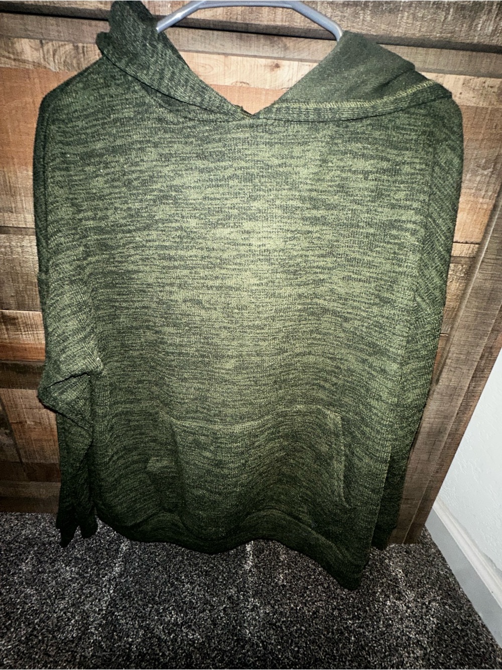 Olive Green Hooded Knit Pullover with pants